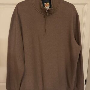 Men's Brown Half-Zip Sweater - XL